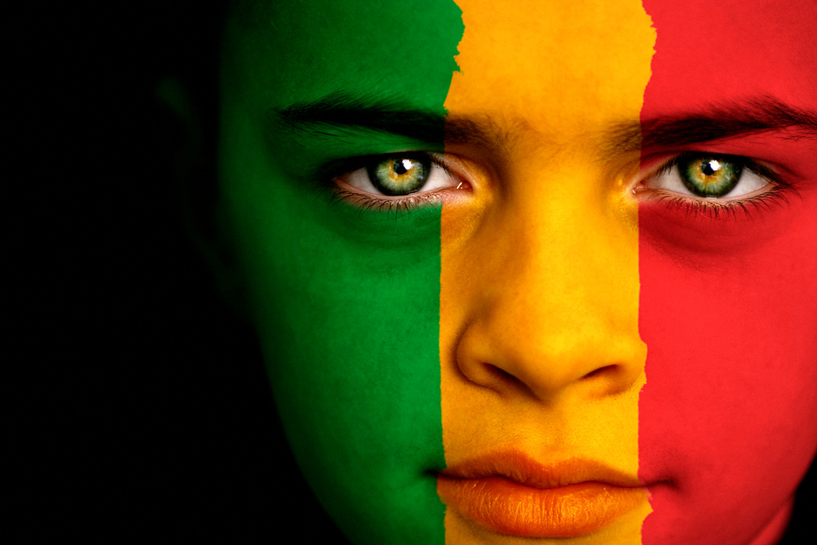 Mali flag boy